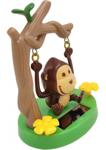 Güneş Dans Eden Oyuncak Maymun Güneş Enerjili Dans Eden Bebekler Sallanan Animasyonlu Bobble Dansçı Araba Dekor (Yurt Dışından)