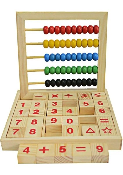 Ahşap Abaküs Çocuk Sayma Numarası Alfabe Mektup Blokları Erken Montessori Eğitim Eğitici Oyuncak Hesaplama Boncuk (Yurt Dışından)