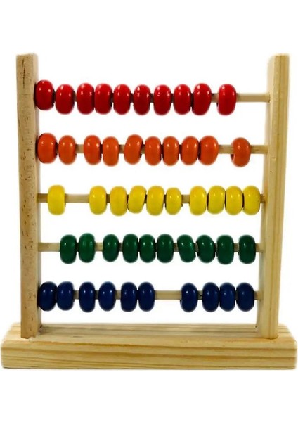 Çocuklar 5-Row Ahşap Boncuk Abaküs Sayısı Çerçeve Matematik Öğrenme Eğitim Bulmaca Oyuncak Sayma Istihbarat Geliştirmek Çocuk Montessori Oyuncak (Yurt Dışından)