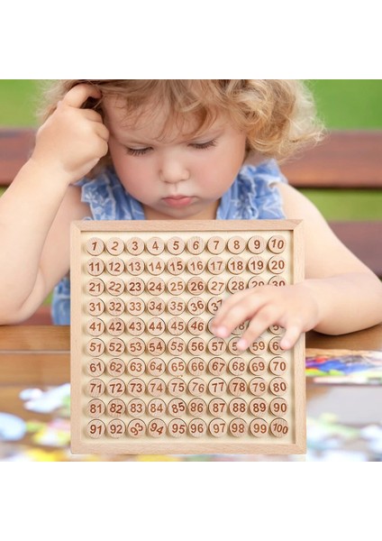 Ahşap Montessori Eğitici Oyuncaklar 1-100 Numarası Sayma Okul Öncesi Matematik Masa Ahşap Çıkartmalar Erken Eğitici Oyuncak (Yurt Dışından)