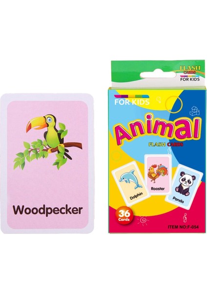 Okul Öncesi Çocuk Için Flashcards Hayvan Eğitici Cep Kartı Oynayan Yeni Yürümeye Başlayan Çocuklar (Yurt Dışından)