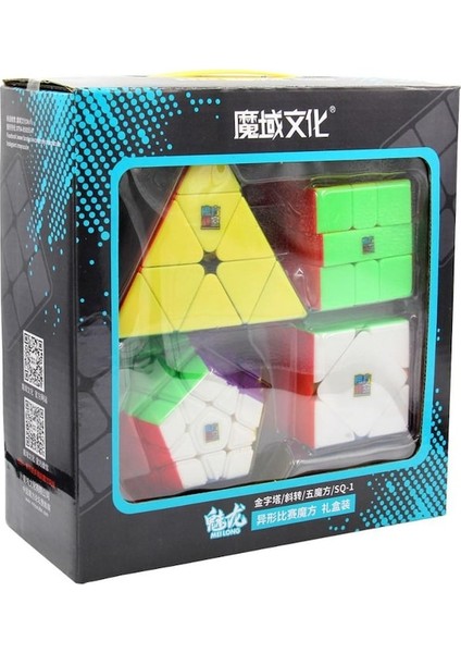 Uzaylı Küp Seti- Picube Moyu Küpleri Meilong 2345 Hediye Kutusu Profesyonel Sihirli Küp 2x2 3x3 4x4 5x5 Hız Küp Bulmaca Cubo Magico Eğitici Oyuncak (Yurt Dışından)