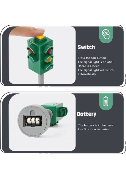 Mini Trafik Işaretleri Yol Işığı Bloğu Ses LED Çocuk Güvenliği Trafik Işığı Modeli Çocuk Trafik Işığı Oyuncakları (Yurt Dışından)