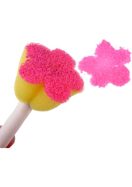 2020 Oyuncaklar Çocuklar Için 5 Adet/grup Ahşap Diy Boyama Sünger Fırça Oyuncak Kolu Bebek Eğitici Doodle Çizim Graffiti Araçları (Yurt Dışından)