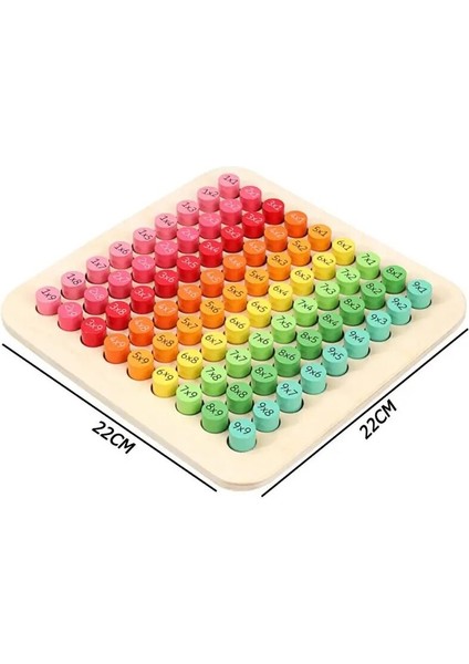 Çarpım Tablosu Ahşap 9 x 9 Çocuk Erken Eğitim Eğitici Oyuncaklar Ilkokul Öğrencilerinin Matematiksel Aritmetik (Yurt Dışından)