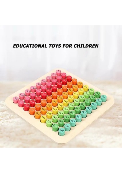 Çarpım Tablosu Ahşap 9 x 9 Çocuk Erken Eğitim Eğitici Oyuncaklar Ilkokul Öğrencilerinin Matematiksel Aritmetik (Yurt Dışından)