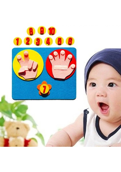 Çocuk Matematik Oyuncakları Parmak Sayma 1-10 Öğrenme Montessori Yardımı Öğretim Eğitici Keçe Numarası Dıy Yürümeye Başlayan Parmak Oyuncakları (Yurt Dışından)