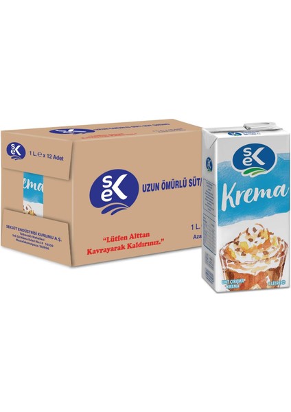 %30 Yağlı Krema 1 L x 12