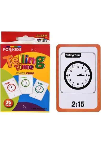 Çocuklar Için Zamanı Anlatan Flash Kartlar Montessori Oyuncak Erken Okul Öncesi XX9E (Yurt Dışından)