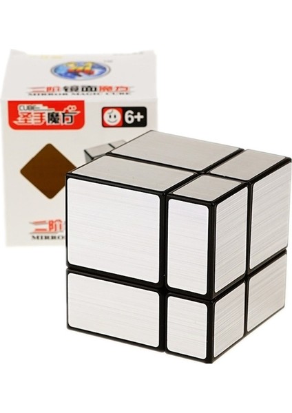 Gümüş-Shengshou 2X2X2 Sihirli Ayna Küp 5.7 cm Hız Sihirli Bulmaca Küp 2x2 Cubo Magico Etiket Öğrenme Eğitim Küpleri Çocuklar Için (Yurt Dışından)