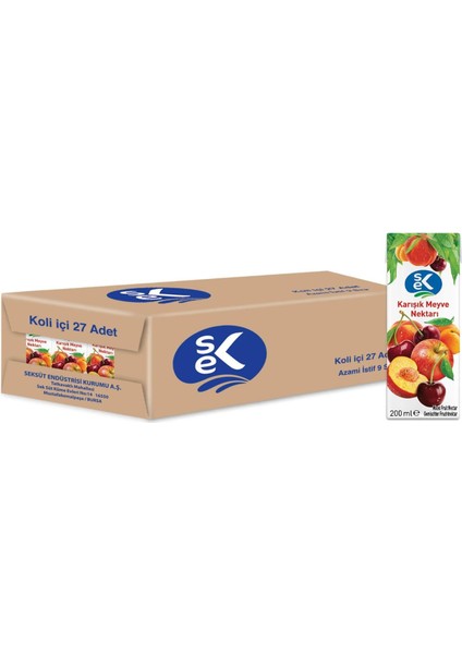 Karışık Meyve Nektarı 200 ml x 27