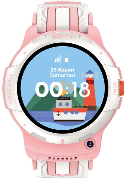 -11 Sim Kartlı Konum Takipli Görüntülü Konuşmalı Akıllı Çocuk Saati Pembe