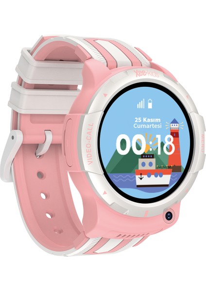 -11 Sim Kartlı Konum Takipli Görüntülü Konuşmalı Akıllı Çocuk Saati Pembe
