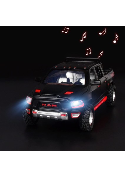 Ram 1500 Kamyonet Oyuncaklar Erkek Yaş 4-7 Için Döküm Metal Model Kamyonlar Açık Kapı Geri Çekin Oyuncak Arabalar Işıklar ve Ses ile Çocuklar Için Hediye 3-8 Yıl1 (Yurt Dışından)