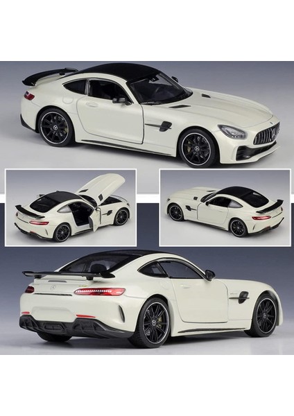 Zarif Araba Modeli 1/24 Benz Amg Gtr Oyuncak Arabalar Model Araba, Çinko Alaşımı Ses ve Işık ile Geri Çekin Oyuncak Araba Çocuklar Erkek Kız Hediye Için. (Beyaz)1 (Yurt Dışından) modelleri