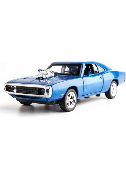 1:32 Dodge Charger Model Araba Için Uyumlu, Çocuk Erkek Kız Mavi Için Çinko Alaşım Ses ve Işık ile Geri Çekin Oyuncak Araba1 (Yurt Dışından)