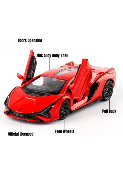 1/43 Lamborghini LP700 Sina Yarış Oyuncak Araba Modeli Rmz City Döküm Minyatür Serbest Tekerlek Geri Çekin (Yurt Dışından)