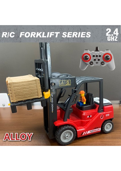 Uzaktan Kumandalı Kamyon Alaşım 2.4g 11 Kanal Uzaktan Kumandalı Forklift ve Vinç Combo 2 In 1 Uzaktan Kumandalı Vinç Forklift Oyuncak (Yurt Dışından)