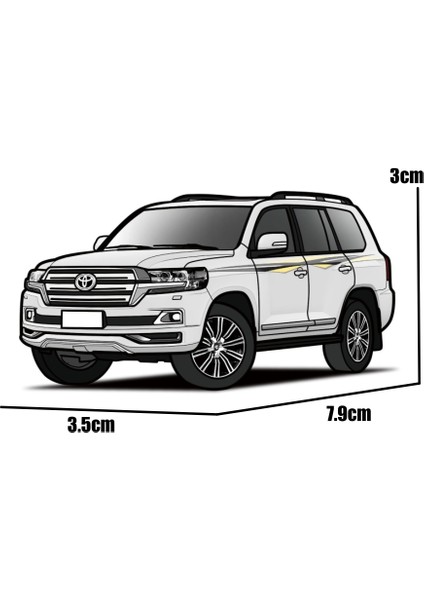 1/64 Toyota Land Cruiser LC200 Minyatür Model Oyuncak Araba Araç Filibir Alaşım (Yurt Dışından)