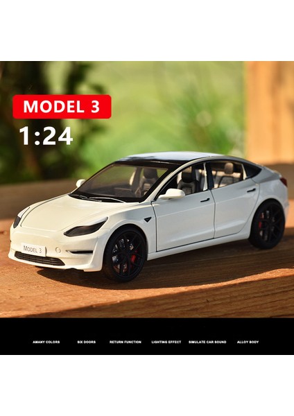 1/24 Tesla Model3 Araba Modeli Oyuncak Araç (Yurt Dışından)