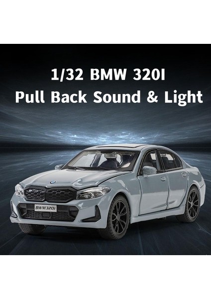 1/32 Bmw 320I Suv Açılabilir Sesli ve Işıklı Kapısı Olan Minyatür Döküm Oyuncak Araba Modeli (Yurt Dışından)