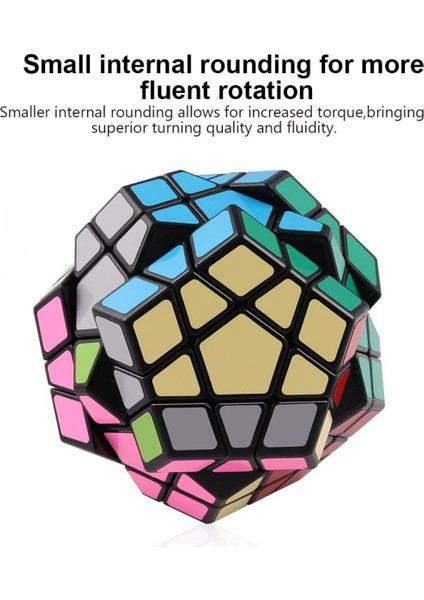 Saytay D-Fantix Shengshou Megaminx Hız Küp 3x3 Dodecahedron Altıgen Bulmaca Oyuncak Siyah ST-0011 (Yurt Dışından)