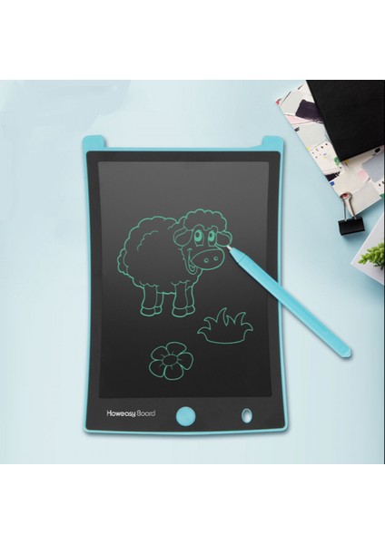 Çocuklar Için LCD Yazma Tableti - 8.5 Inç Doodle Scribbler Tahtası Ekran Çizim Pedi 3+ Yaşındaki Kız Erkek Bebekler Için Öğrenme Eğitici Oyuncak (Açık Mavi)1 (Yurt Dışından)
