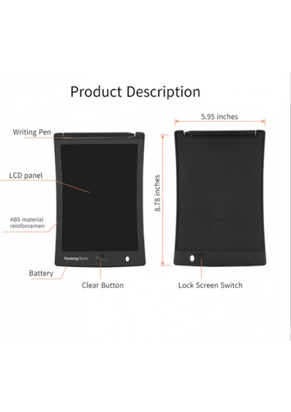 Çocuklar Için LCD Yazma Tableti - 8.5 Inç Doodle Scribbler Kurulu Ekran Çizim Pad 3+ Yaşındaki Kız Erkek Bebekler Için Öğrenme Eğitici Oyuncak (Kırmızı)1 (Yurt Dışından)
