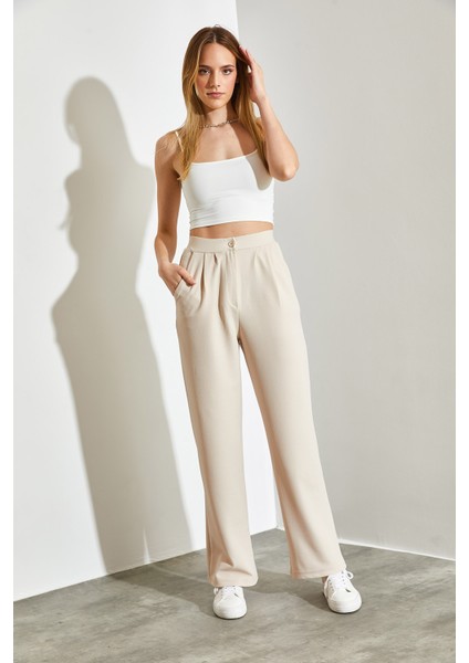 Kadın Çift Pileli Örme Palazzo Pantolon fiyatları