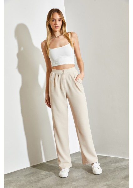 Kadın Çift Pileli Örme Palazzo Pantolon indirimleri