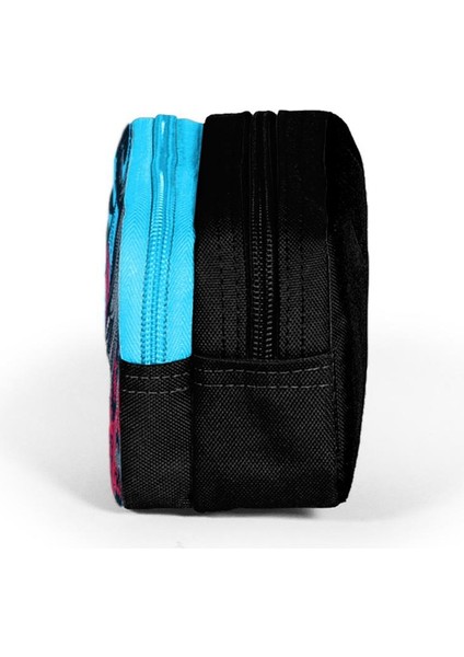 Kids Siyah Mavi Anime Desenli Iki Bölmeli Kalem Çantası 12076 fiyatları