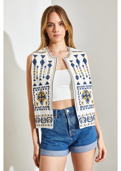 Kadın Nakış Işlemeli Astarlı Yelek indirimleri