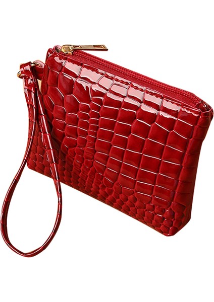 Timsah Dokulu Cüzdan Clutch Çanta El Askılı Pu Deri Bozuk Para Cüzdanı (Yurt Dışından)