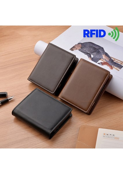 Rfıd Engelleme Kart Tutucu Çanta Otomatik Açılır Kart Kılıfı Pu Deri Alüminyum Alaşımlı Cüzdan (Yurt Dışından) indirimleri