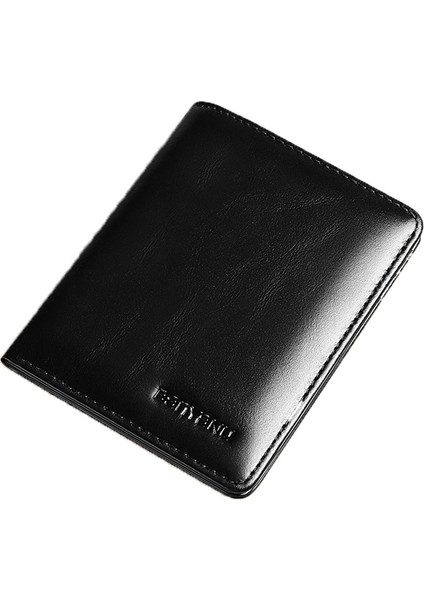 Sığır Derisi Erkek Cüzdan Ultra-Ince Kart Nakit Saklama Çantası (Yurt Dışından)