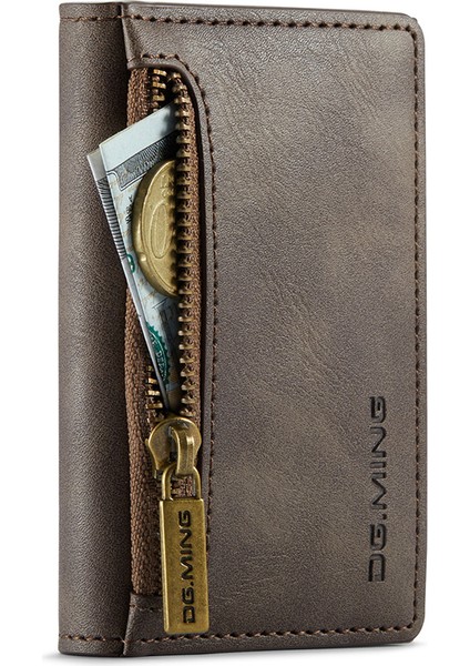 Fermuarlı Çok Katmanlı Kart Tutuculu Rfıd Engelleme Cüzdanı Bozuk Para Cüzdanı Çanta (Yurt Dışından)