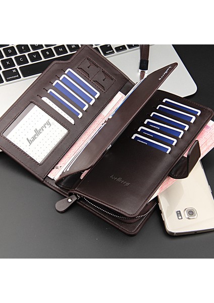 Erkek Cüzdan Cep Telefonu Tutucu Fermuarlı Pu Deri El Kayışı Debriyaj (Yurt Dışından) modelleri