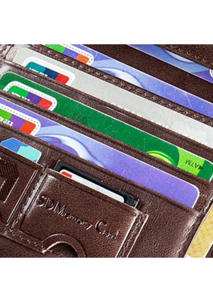 Sığır Derisi Erkek Üç Katlı Cüzdan Kart Nakit Taşıma Çantası (Yurt Dışından) fiyatları