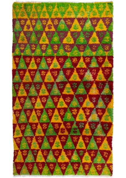 Seva Geometrik Desenli Dekoratif Tülü Halı 122X211 cm