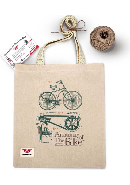Ham Bez Çanta Tote Bag Bisikletçi Dokuma Saplı Kadın Omuz Çantası
