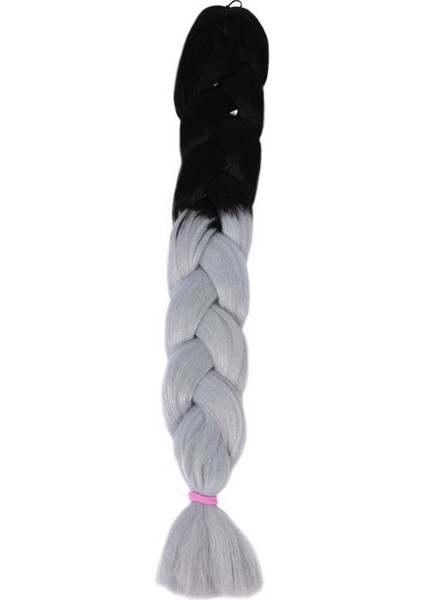 Gri Siyah Örgü Saç 32 '' 165G Xpression Jumbo Örgü Saç Sentetik Örgü Saç Ombre Renkleri (Yurt Dışından) indirimleri