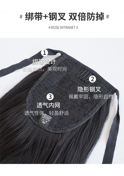 At Kuyruğu Peruk Kadın Uzun Kıvırcık Saç Kavrama Mısır Perma Yüksek At Kuyruğu Kısa Bağcıklı Su Dalgalı Peruk At Kuyruğu (Yurt Dışından) fırsatları