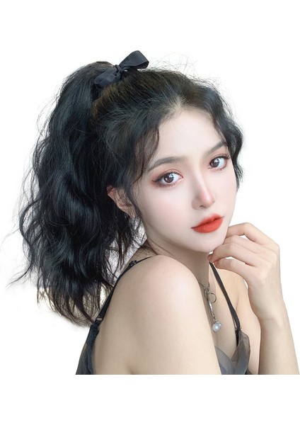 At Kuyruğu Peruk Kadın Uzun Kıvırcık Saç Kavrama Mısır Perma Yüksek At Kuyruğu Kısa Bağcıklı Su Dalgalı Peruk At Kuyruğu (Yurt Dışından) indirimleri