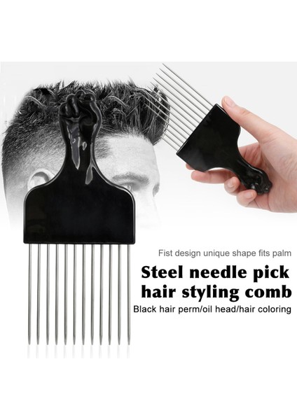 Şekillendirici Aracı Kıvırcık Profesyonel Detangle Örgü Afro Paslanmaz Çelik Kuaförlük Saç Alma Tarak Afrika Salon Geniş Diş Ekleme (Yurt Dışından) fiyatları