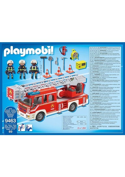 Playmobıl City Action 9463 Işıklı ve Sesli, Merdivenli Itfaiye Aracı, 5 Yaşından Itibaren
