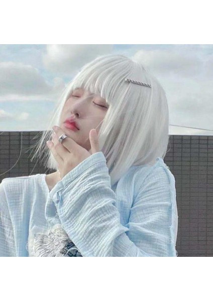 Kadın Kısa Düz Peruk Doğa Saç Uzantıları Kişiselleştirilmiş Saç Aksesuarları (Yurt Dışından) modelleri