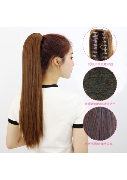 Hongfa Xiu Pençe Klip Peruk At Kuyruğu Gerçekçi ve Görünmez Uzun Kıvırcık Saç Kavrama Tipi Büyük Dalga Uzun Kıvırcık Saç At Kuyruğu Uzantıları (Yurt Dışından) indirimleri