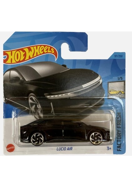 Hot Wheels-Lucid Air Black Ev Hot Wheels Factory Fresh 2023#97 - HKK76