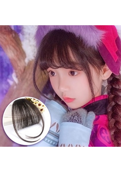 Çocuk Peruk Hava Patlama Kız Internet Ünlü Sahte Patlama Kadın Doğal Saç Bebek Liu Hai Tek Parça (Yurt Dışından)