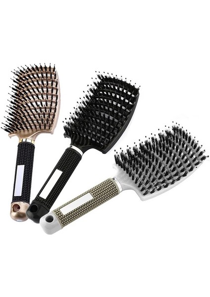 Saç Fırçası Saç Derisi Masaj Tarak Saç Fırçası Kıl ve Naylon Kadın Islak Kıvırcık Detangle Şekillendirici Araçları Salon Kuaför Kuaförlük Fırçası (Yurt Dışından)